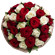 bouquet of red and white roses. Ethiopia