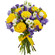 bouquet of yellow roses and irises. Ethiopia