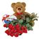 red roses with teddy and chocolates. Ethiopia
