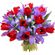 bouquet of tulips and irises. Ethiopia